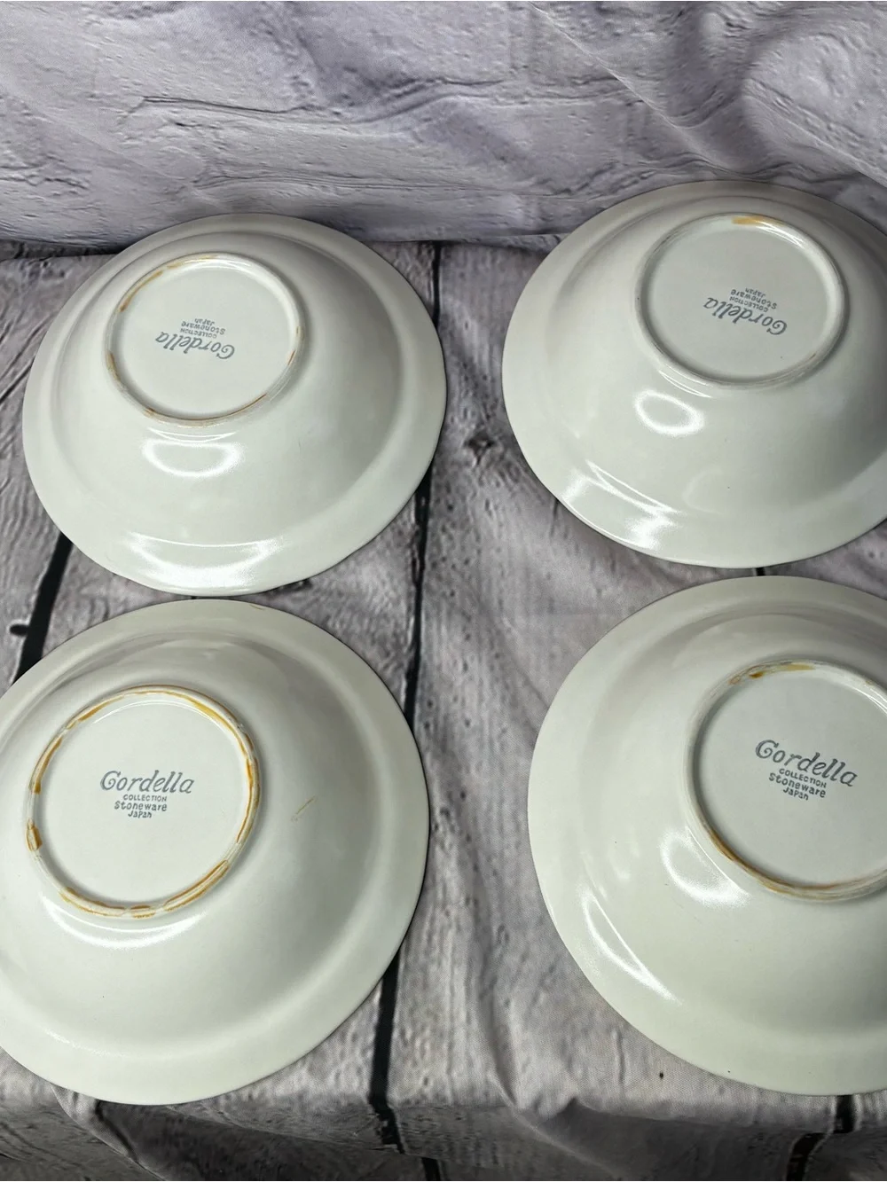 Lot of 4 VTG Cottagecore French Country Whimsy Scalloped‎ Cereal Soup Bowls GUC